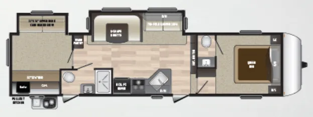 Keystone Hideout 308BHDS floor plan
