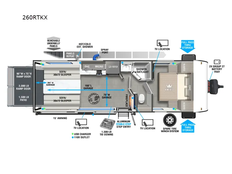 2026 Forest River Salem FSX 260RT - Floor plan