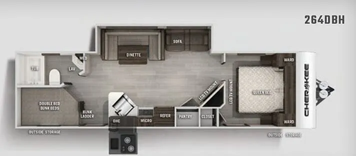 Forest River Cherokee 264DBH floor plan