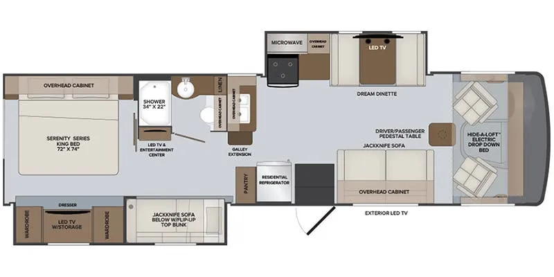 Holiday Rambler Admiral 33B6 floor plan