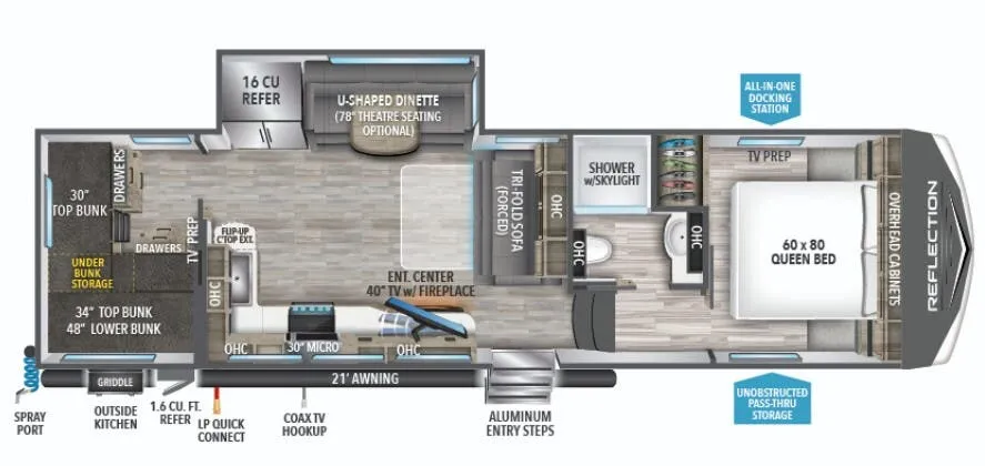 Grand Design Reflection 150 Series 150 SERIES 298BH floor plan
