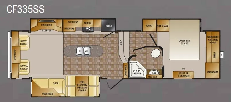 CrossRoads Cruiser Patriot CF335SS floor plan