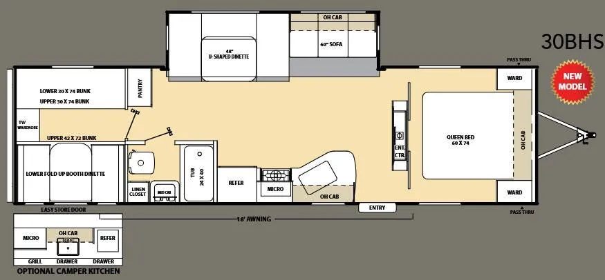 Coachmen Catalina 30 BHS floor plan