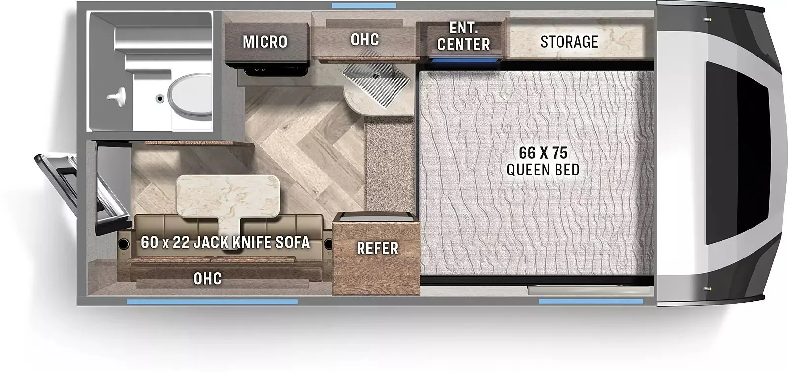 Palomino Real Lite Truck Camper HS-1803 floor plan
