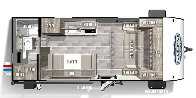 Forest River Salem FSX 167RB floor plan