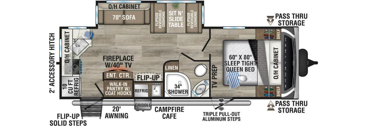 2026 Venture RV SportTrek ST251VRK - Floor plan