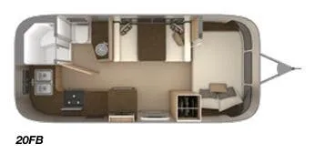 Airstream Flying Cloud 20FB floor plan