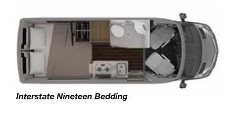 Airstream Interstate 19 19 BEDDING floor plan