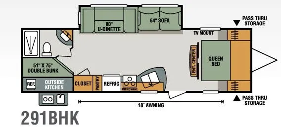 K-Z Sportsmen 291BHK floor plan
