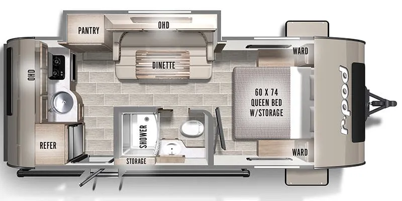 2020 Forest River R-Pod RP-195 floor plan
