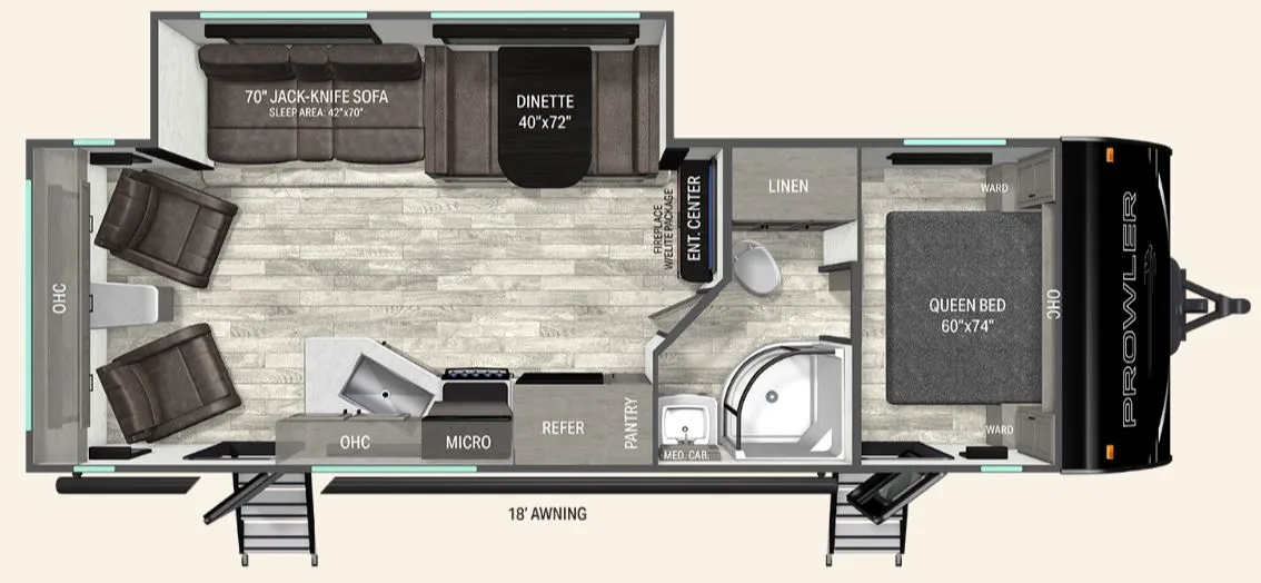 2026 Heartland Prowler 2601RLS - Floor plan