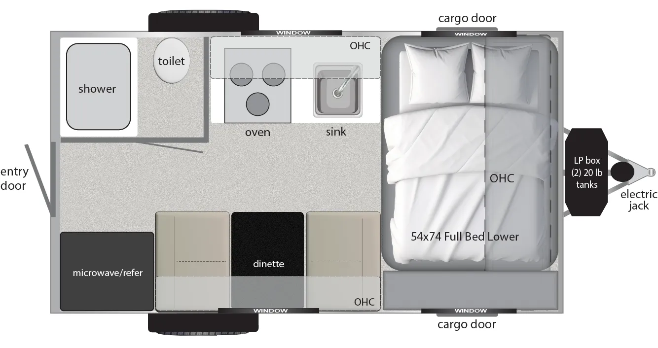 Encore RV Revue 16RB floor plan