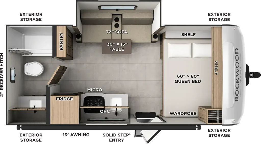 2027 Forest River Rockwood Geo Pro LE G17SLE floor plan