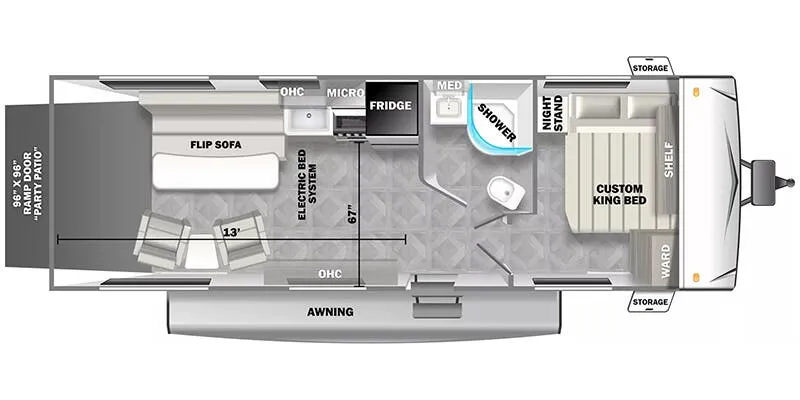 Forest River Salem Cruise Lite Northwest 211SSXL floor plan