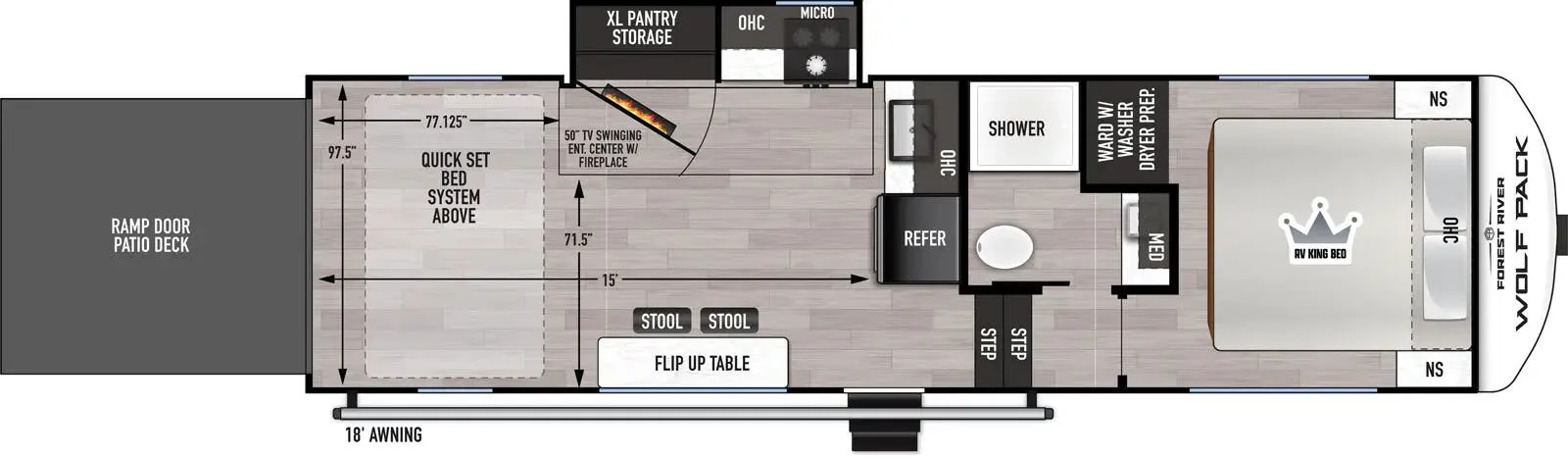 Forest River Cherokee Wolf Pack 275PACK15 floor plan