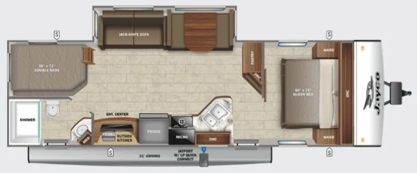 Jayco Jay Feather 27BHB floor plan
