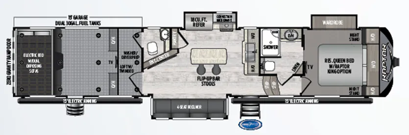 Keystone Raptor 415 floor plan