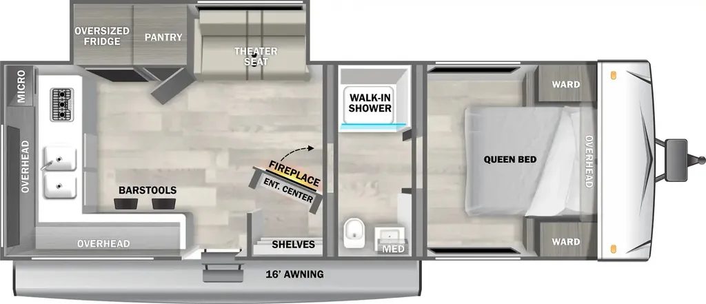 2025 Forest River EVO 2290ER floor plan