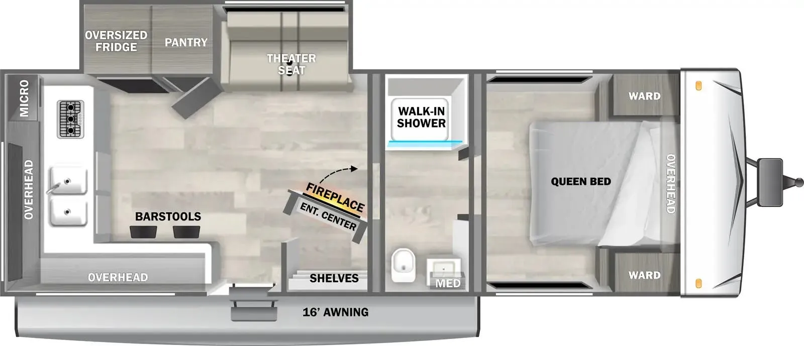 Forest River EVO 2290ER floor plan