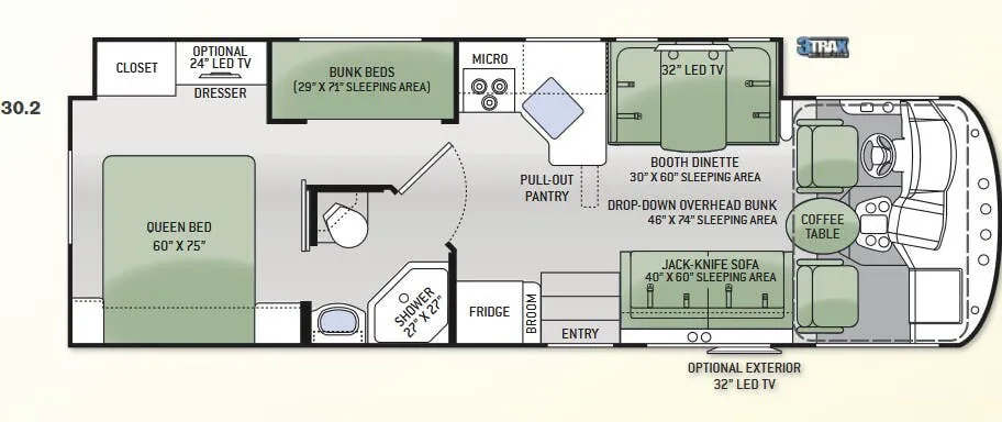 Thor Motor Coach A.C.E. 30.2 floor plan