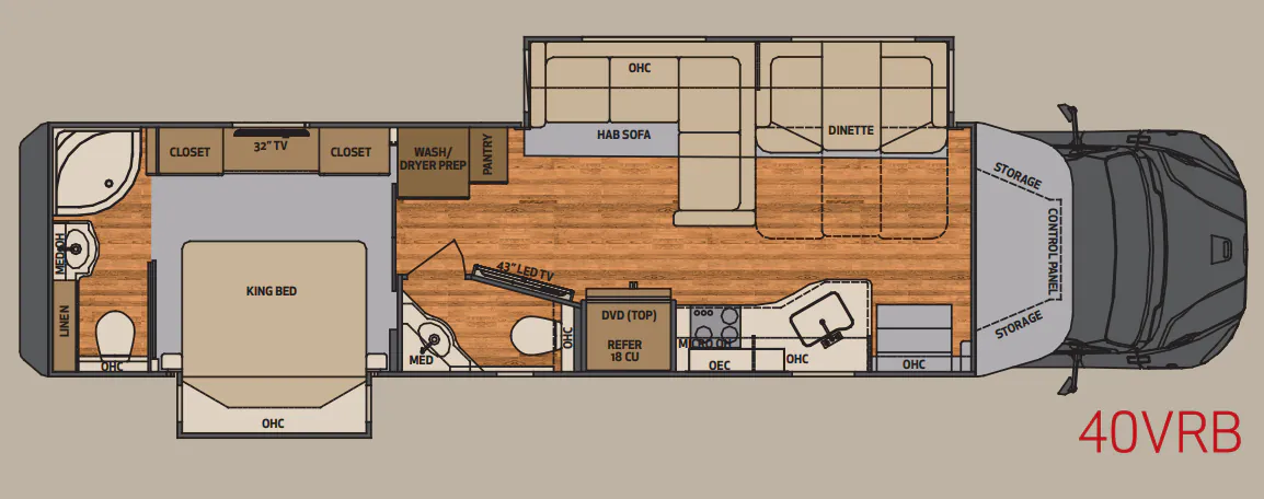 Renegade RV Verona 40VRB floor plan