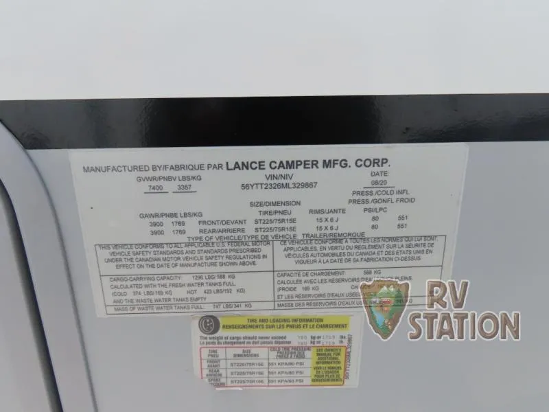 2021 Lance Lance Travel Trailers Used    2375 - Photo 4