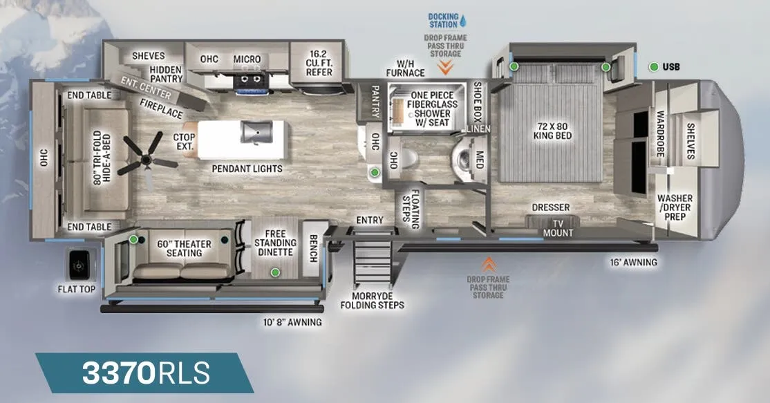 Forest River Sierra 3370RLS floor plan