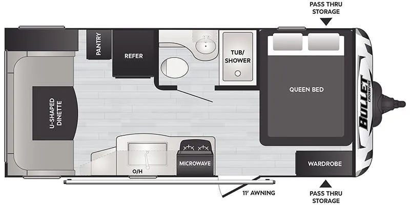 2022 Keystone Bullet Crossfire 1900RD - Floor plan