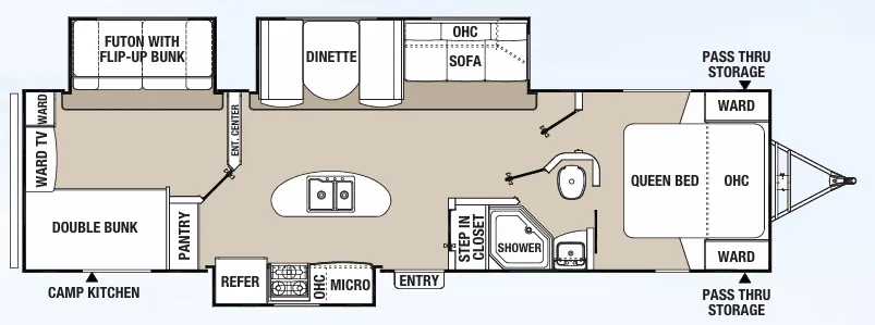 Coachmen Freedom Express Maple Leaf Edition 320 BHDS floor plan