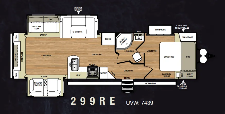 2016 Forest River Salem Hemisphere Lite 299RE - Floor plan
