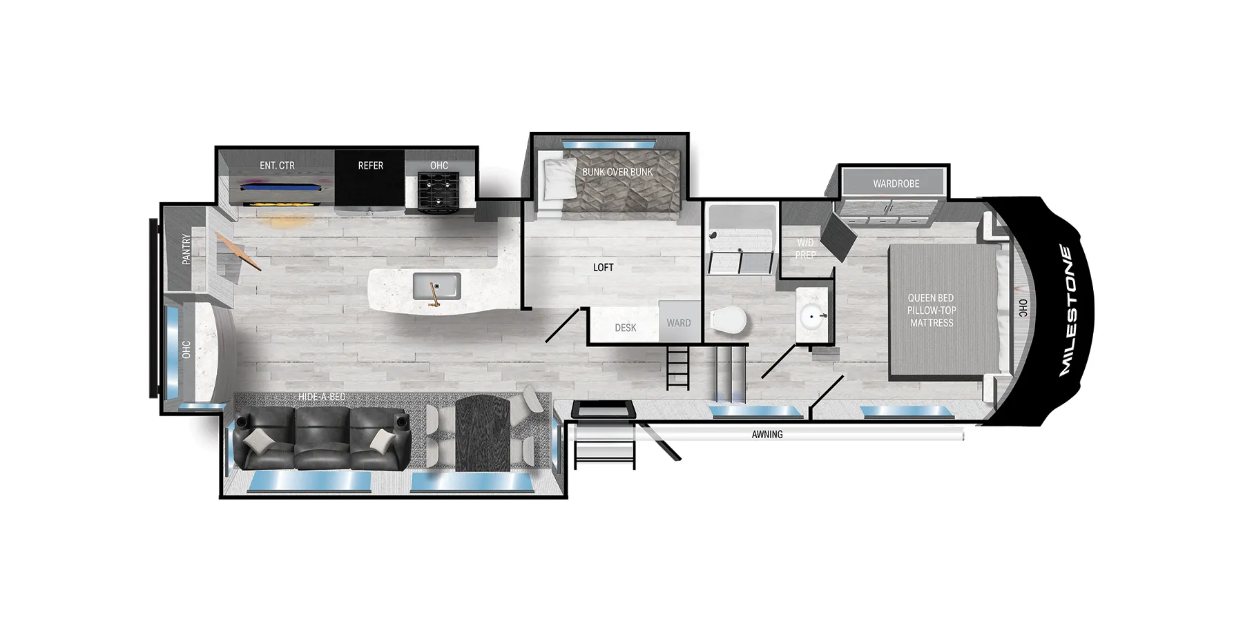 Heartland Milestone 333MB floor plan