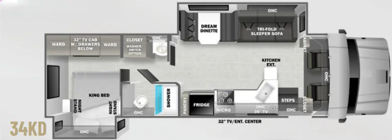 2024 Dynamax Corp DX3 34KD - Floor plan
