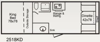 TrailManor 2518 Series 2518KD floor plan