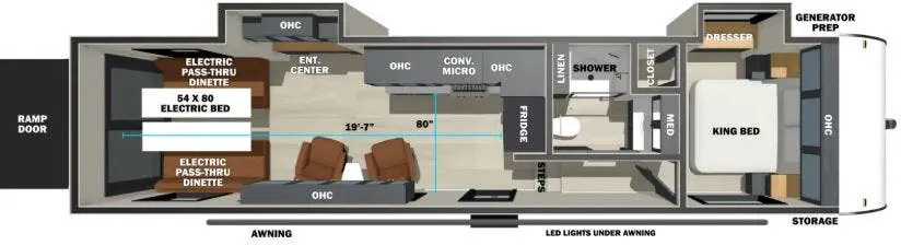 Forest River Sandstorm 3300 floor plan