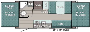Gulf Stream Conquest Lite Super Lite 16RBT floor plan