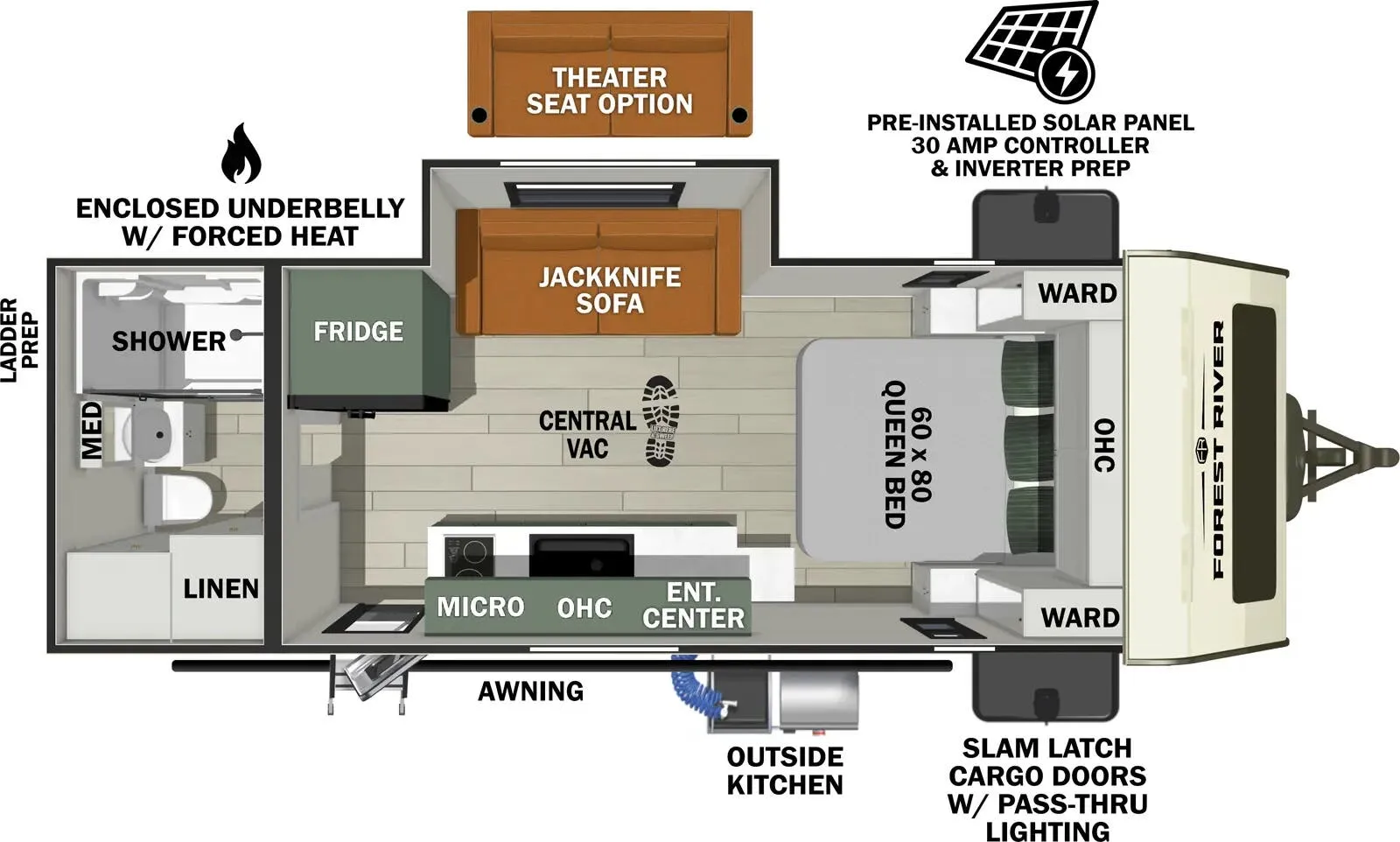 2025 Forest River No Boundaries NB194 - Floor plan