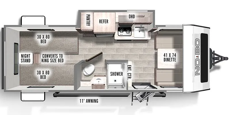 Forest River No Boundaries NB16.2 floor plan