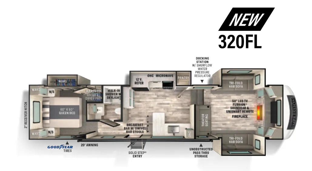 Forest River Impression 320FL floor plan