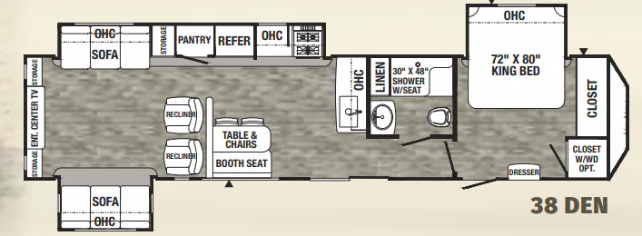 Palomino Puma 38DEN floor plan