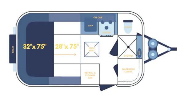 Casita Patriot DELUXE floor plan