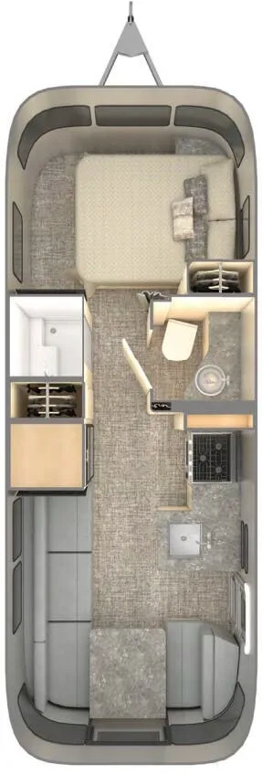 Airstream Flying Cloud 25FB floor plan