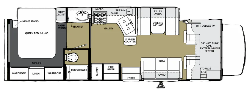Forest River Sunseeker 3050S floor plan