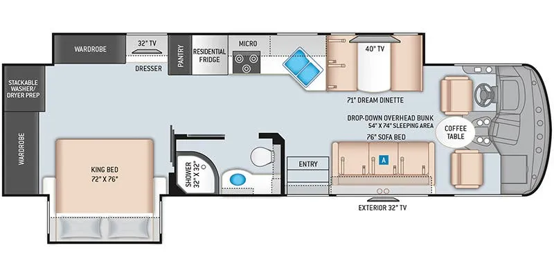 2020 Thor Motor Coach Hurricane 33X - Floor plan