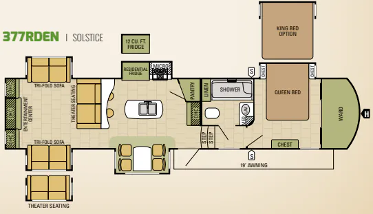 Starcraft Solstice 377RDEN floor plan