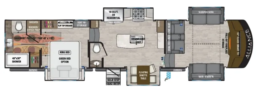 Alliance RV Paradigm 385FL floor plan