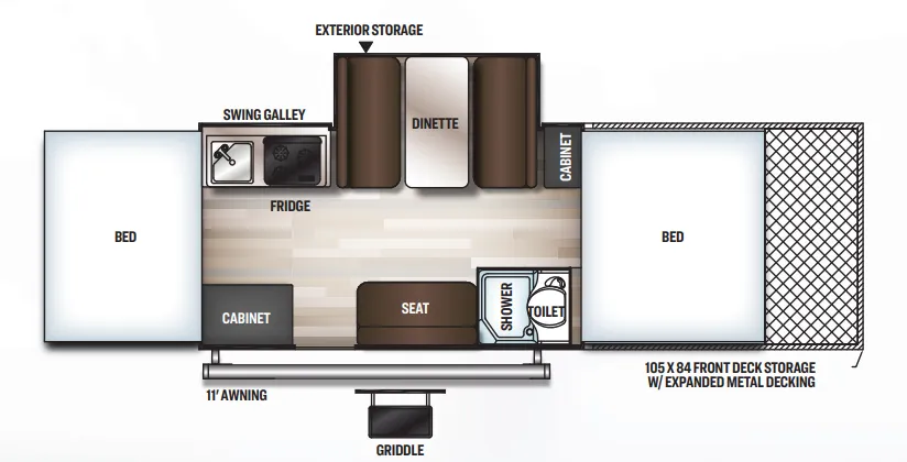 Forest River Rockwood Extreme Sports Package 282TESP floor plan