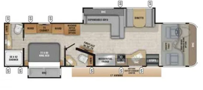 Entegra Coach Emblem 36U floor plan
