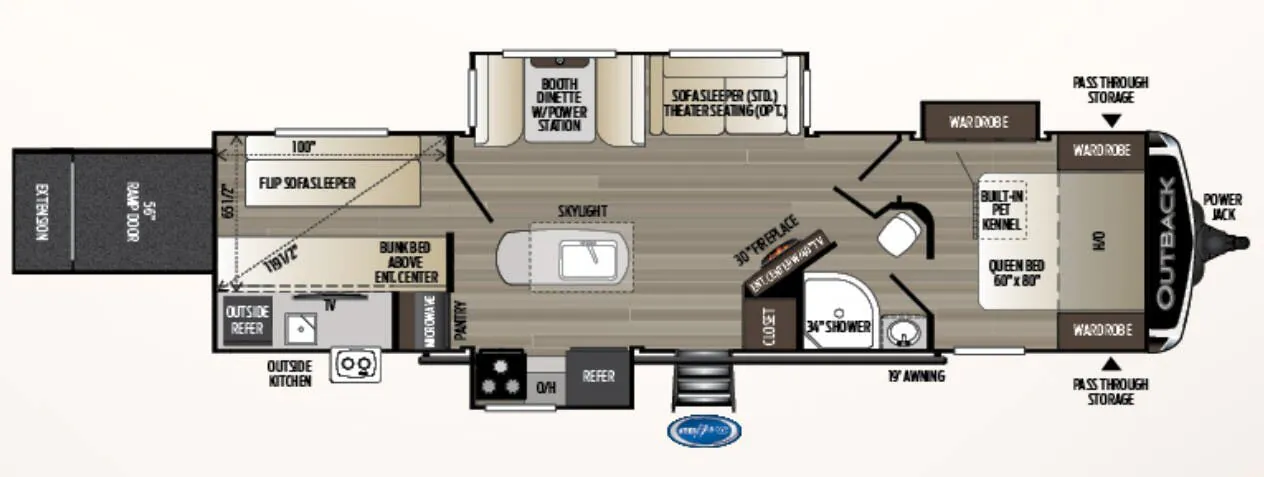 Keystone Outback 335CG floor plan