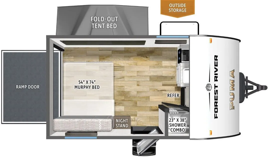 Forest River Puma Camping Edition 141THCE floor plan
