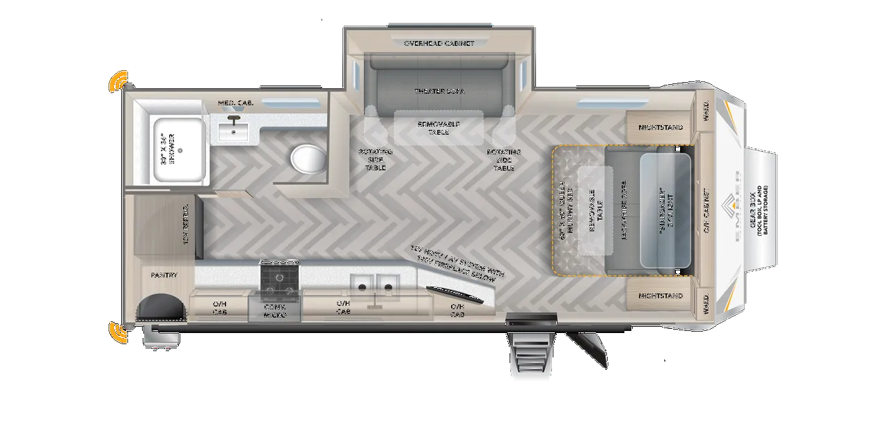 2023 Ember RV Touring Edition 21MRK - Floor plan